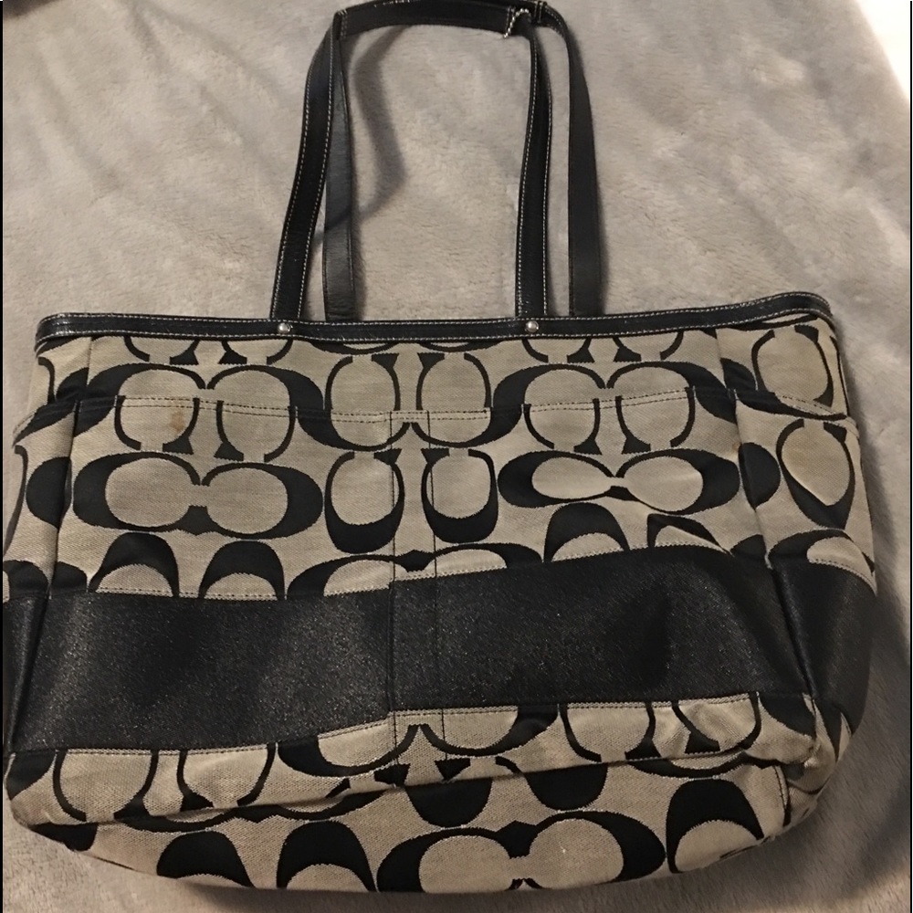 Coach tote diaper signature bag